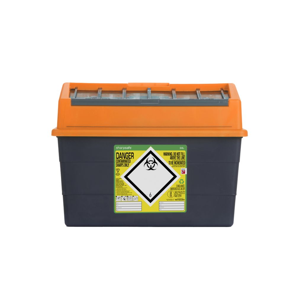 24 Litre Sharpsafe Orange Sharps Bin