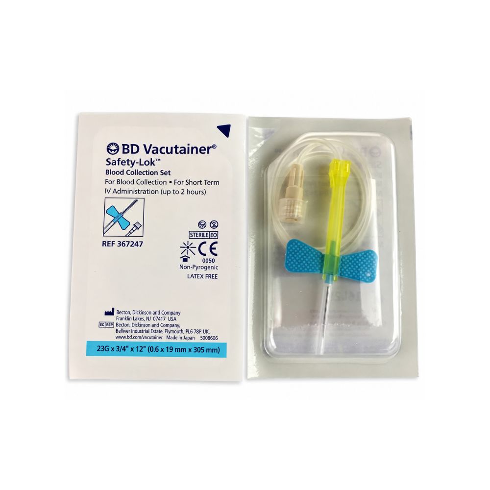 23G BD Vacutainer Safety-Lok Blood Collection Set 12 inch Tubing