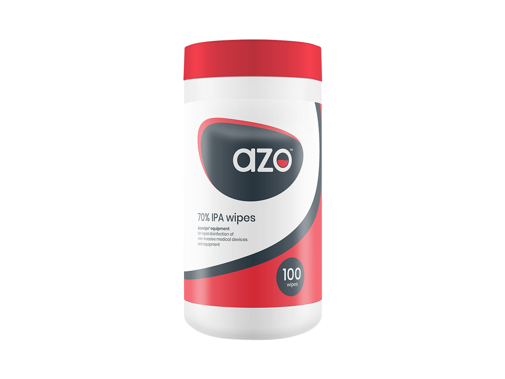Azo 70% IPA Disinfectant Wipes CE 100 Wipes
