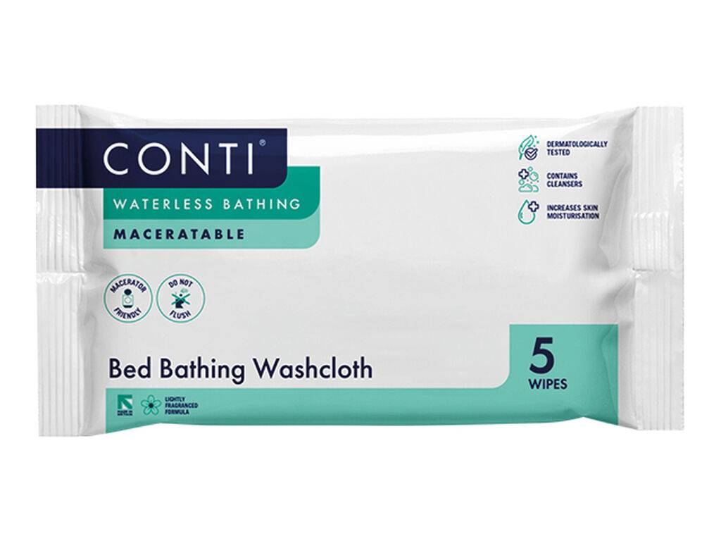 Conti Maceratable Bed Bathing Washcloth Lightly Fragranced 5 Cloths