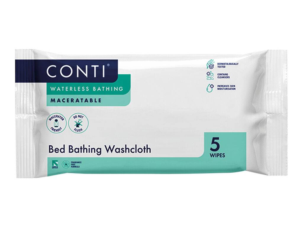Conti Maceratable Bed Bathing Washcloth Fragrance Free 5 Cloths