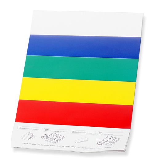 Coloured Label Strip Pack of 6 Sheets