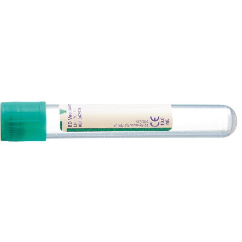 BD Vacutainer 10ml Heparin Plasma Green Blood Collection Tubes