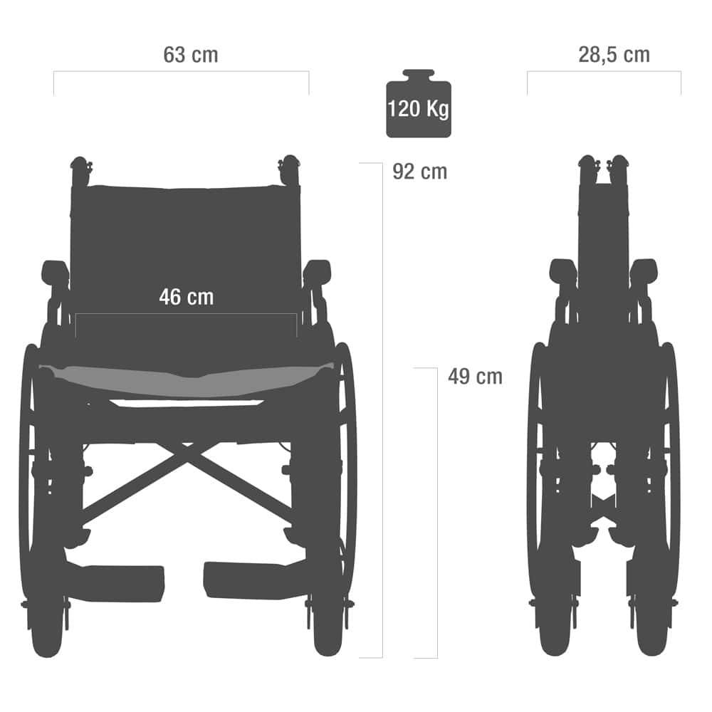 Robust Folding Wheelchair - UKMEDI - UK MEDICAL SUPPLIES