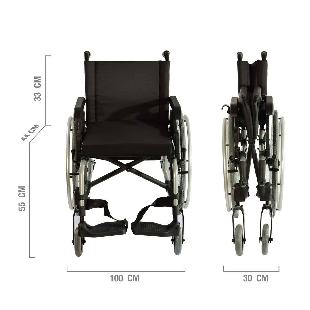 42cm/44cm/56cm Teqler Comfort Wheelchair