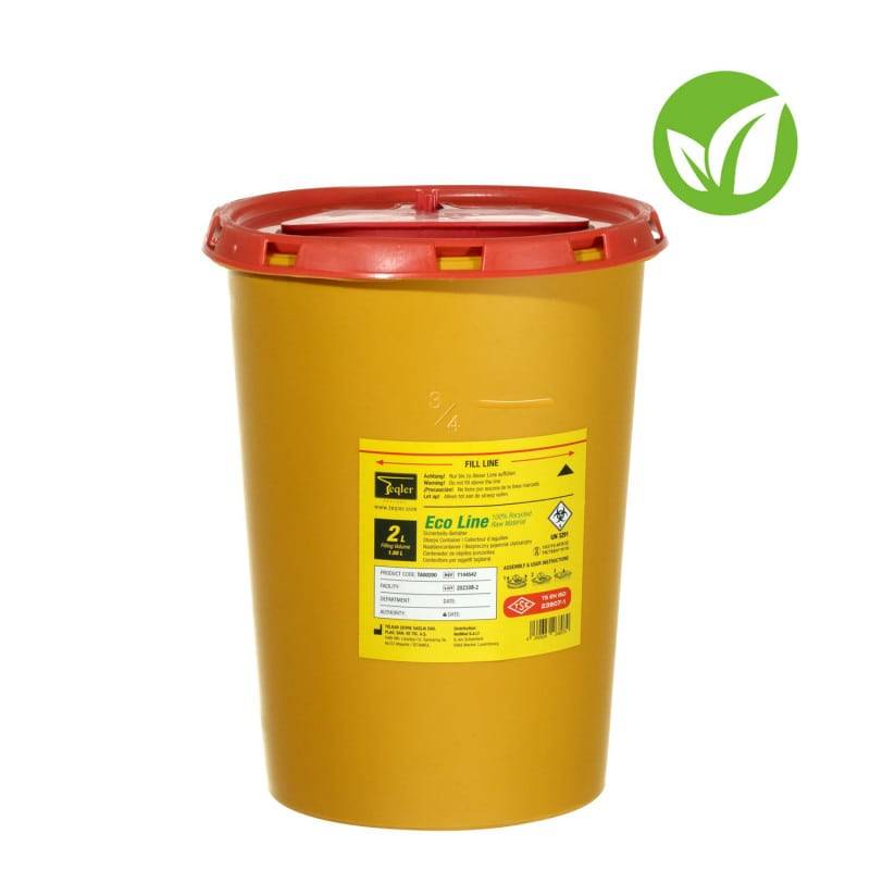 2 Litre Eco Line Sharps Bin - UKMEDI