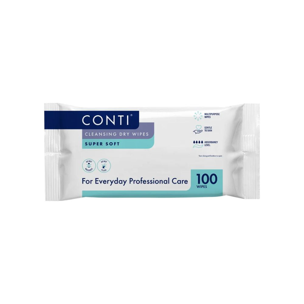 30cm x 36cm Conti Supersoft Large Patient Cleansing Dry Wipes