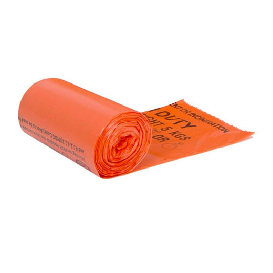 20 Litre Orange Medium Duty Clinical Waste Sacks x 50