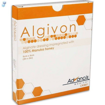 Algivon Plus - Algivon 5cm x 5cm Manuka Honey Dressings - CR3831 UKMEDI.CO.UK UK Medical Supplies