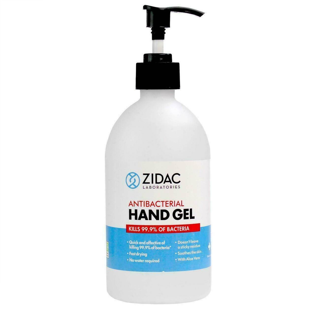 Zidac 70% Alcohol Hand Sanitiser - 500ml Pump Top