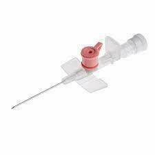20g 32mm Pink BD Venflon IV Winged Cannula with Injection Port