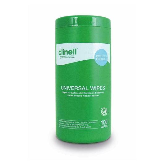 Clinell Universal Sanitising Wipe Tub 100 Wipes