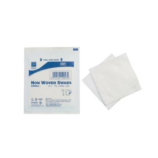 7.5 x 7.5 Non Woven Sterile Gauze Swabs Single Pack of 5