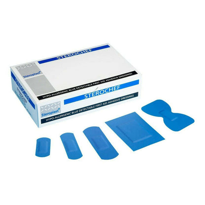 Sterochef Assorted Blue Detectable Plasters x 100