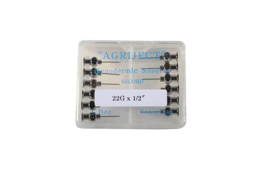 22g 1/2 inch Agriject Record Fit Needles x 12