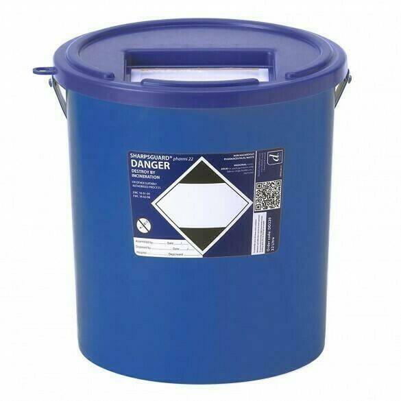 22 Litre Sharpsguard Blue Pharmi Sharps Bin