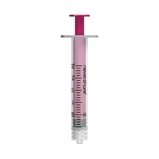 2.5ml Pink Nevershare Luer Lock Syringes