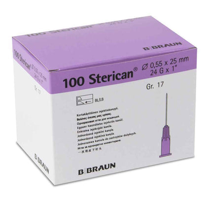 Dispovet 24g 1 inch Purple BBraun Sterican Needles 0.55 x 25mm 4657675 UKMEDI - UK Medical Supplies