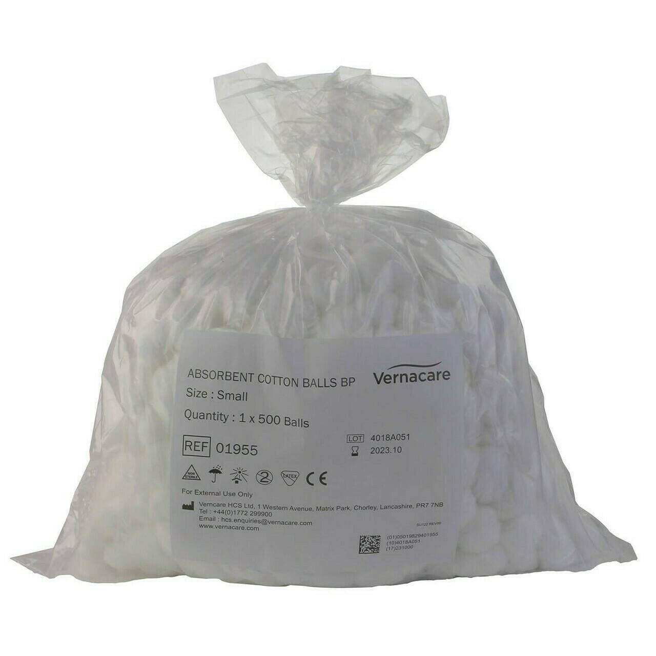 Small Cotton Wool Balls 500 non sterile