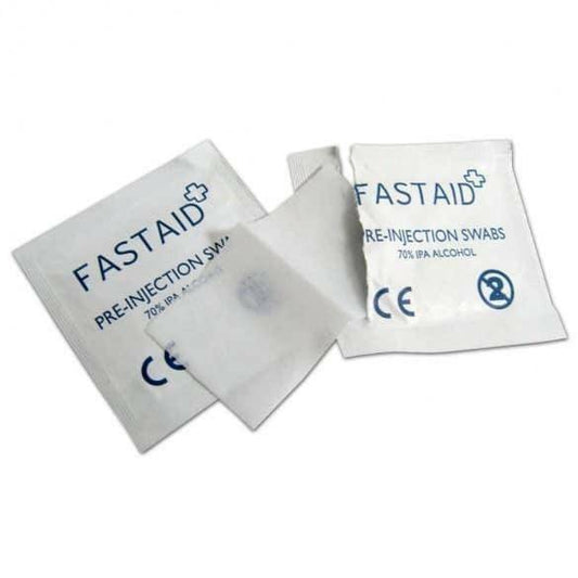 Fast Aid Pre Injection Swabs 70% Alcohol Wipes