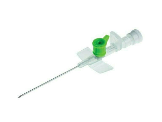 18g 45mm Green BD Venflon IV Winged Cannula with Injection Port