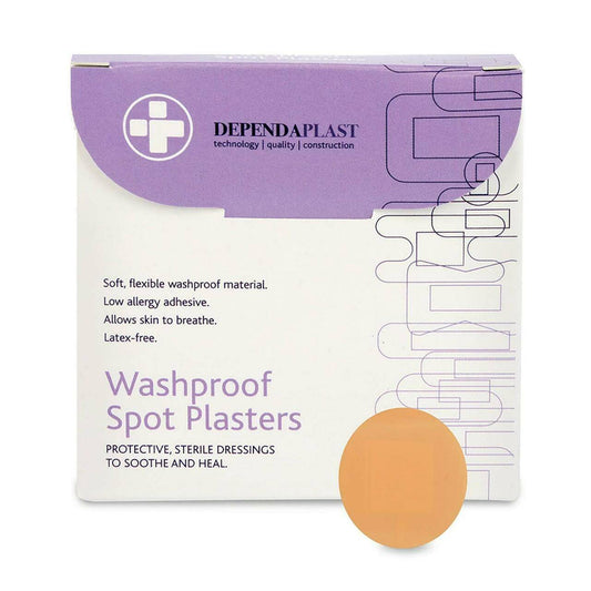 Dependaplast Unperforated Washproof Spot Plasters 2.2cm x 100