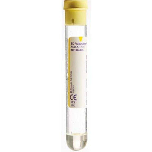BD Vacutainer 8.5ml ACD-A  Yellow Blood Collection Tubes