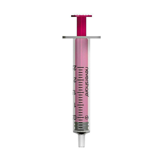 2.5ml Nevershare Pink Luer Slip Syringes