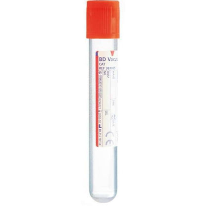 BD - BD Vacutainer 10ml Serum Red Blood Collection Tubes - 367895 UKMEDI.CO.UK UK Medical Supplies