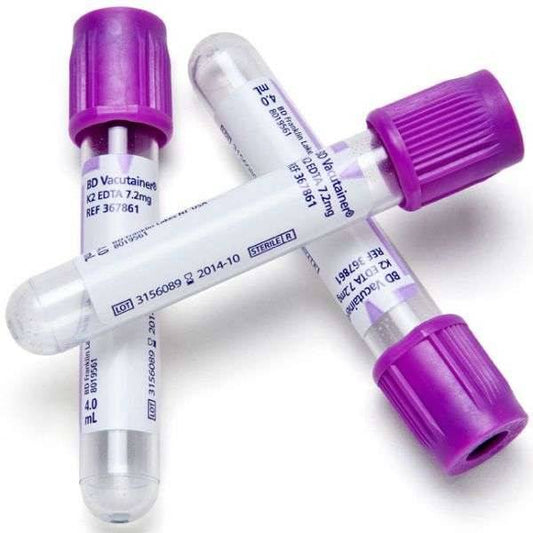 BD Vacutainer 4ml EDTA K2E Lavender Blood Collection Tubes