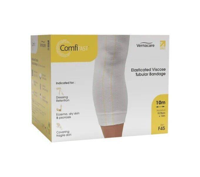 10.75 cm x 10m ComfiFAST One Way Stretch Tubular Bandage Yellow