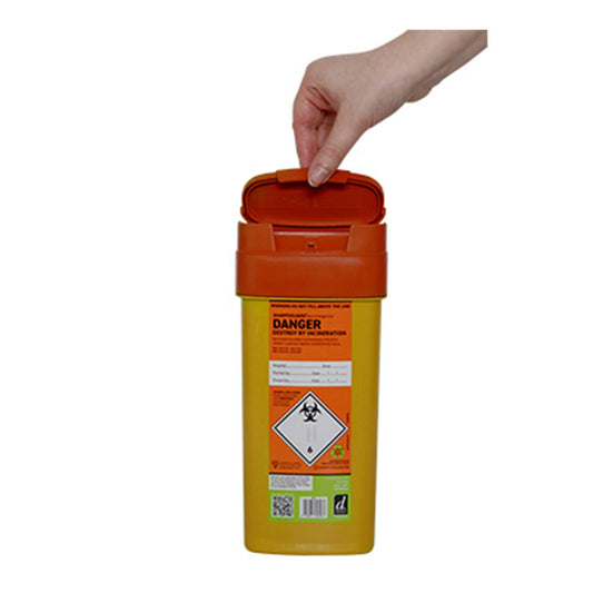 0.6 Litre Sharpsguard Orange Sharps Bin