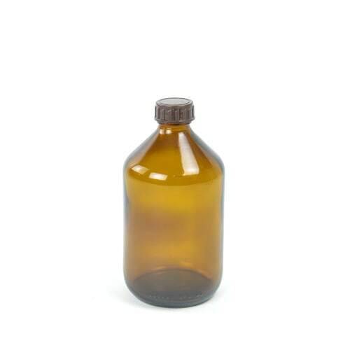500ml Amber Glass Bottle with Screw Lid