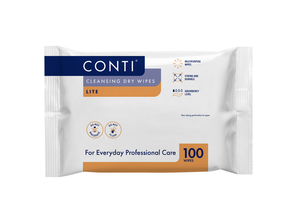 Conti Cleansing Dry Wipes Lite Small Pack of 100