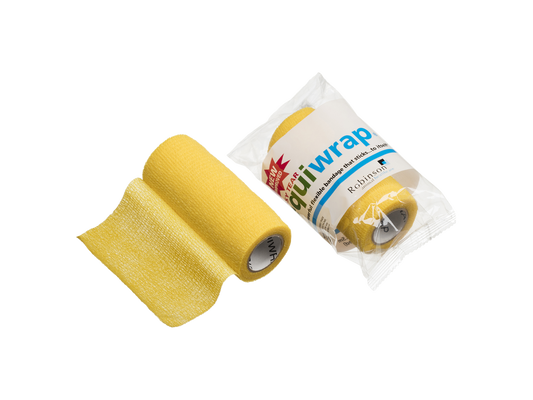 10cm x 4.5m Equiwrap Cohesive Bandage Yellow