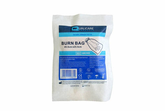 Burn Bag - Sterile Bag to Cover Burns to Hands or Feet QBC600 UKMEDI.CO.UK