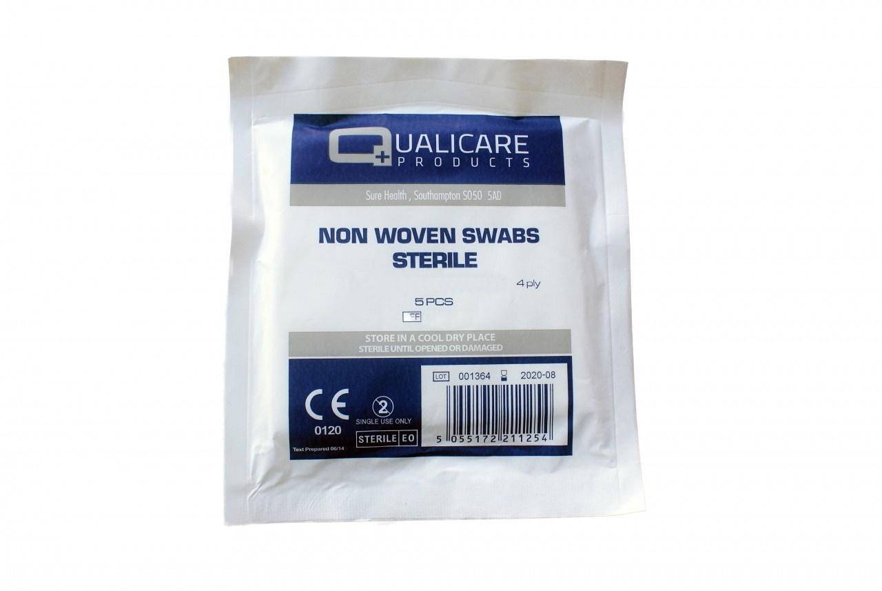 Sterile 5cm 4ply Non Woven Swabs QD6511 UKMEDI.CO.UK