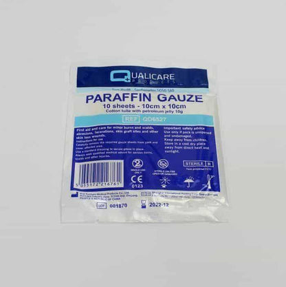 Sterile Paraffin Gauze Dressing 10cm x 10cm (10 pk)