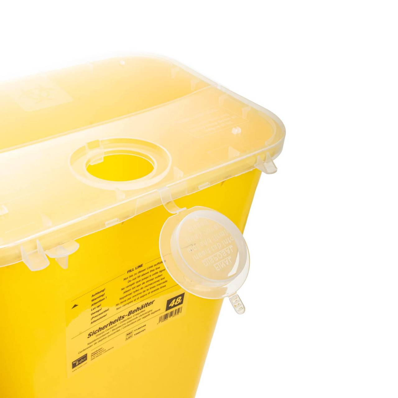 48 Litre Teqler Yellow Sharps Bin