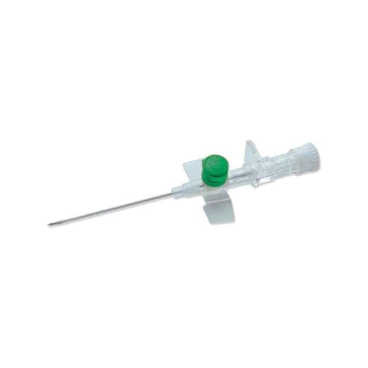 18g Green 0.75 inch Terumo Versatus Winged and Ported IV Cannula