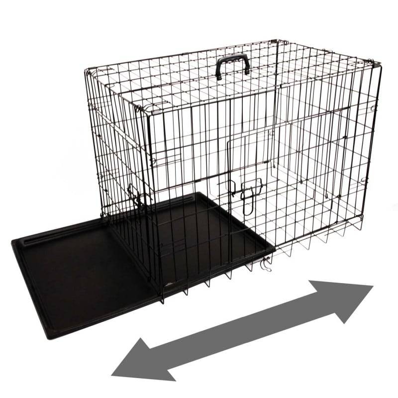 Black Folding Animal Cage Large  - UKMEDI - UK MEDICAL SUPPLIES