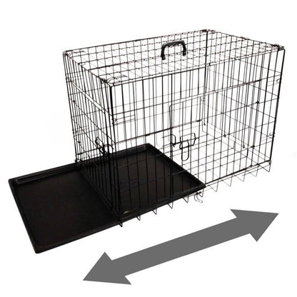 Black Folding Animal Cage Large  - UKMEDI - UK MEDICAL SUPPLIES