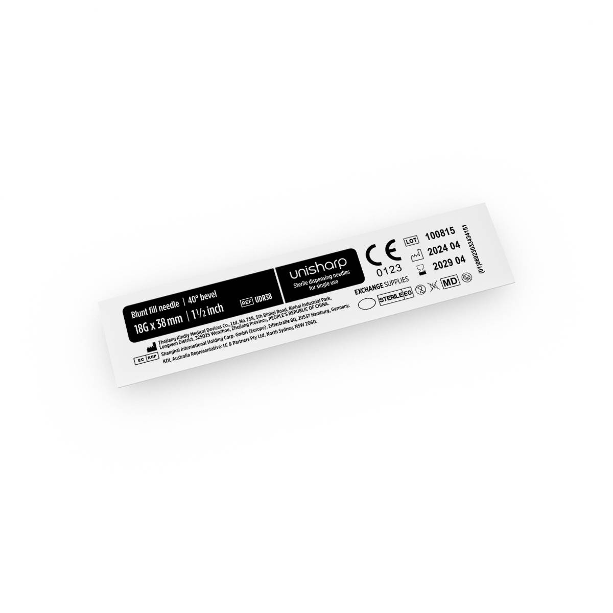 Unisharp 18G Red Blunt Needle