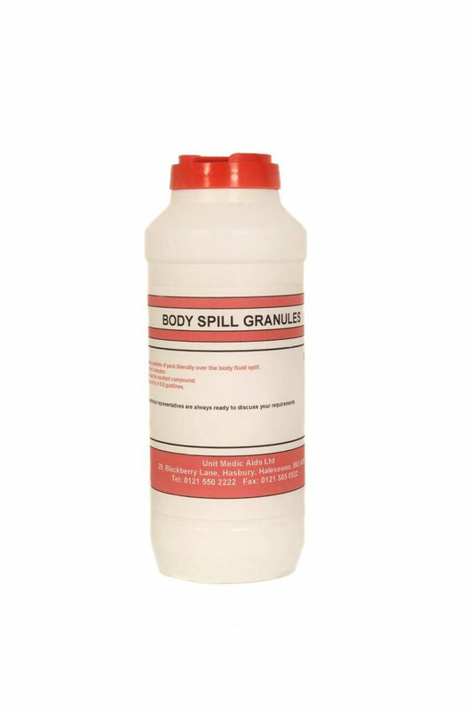 Body Fluid Spill Absorbent Granules 500g QI0402 UKMEDI.CO.UK