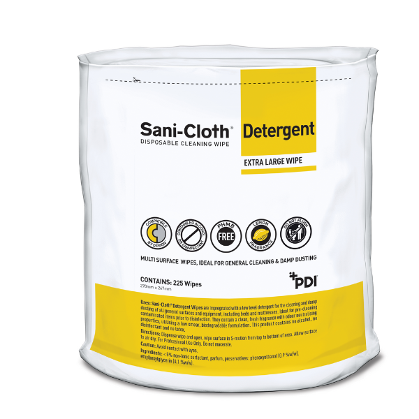 Sani-Cloth Detergent Refill 225 Wipes