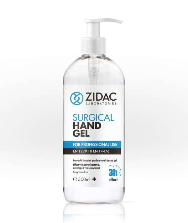 Zidac - 500ml Zidac Surgical Hand Gel - 5060748721334 UKMEDI.CO.UK UK Medical Supplies