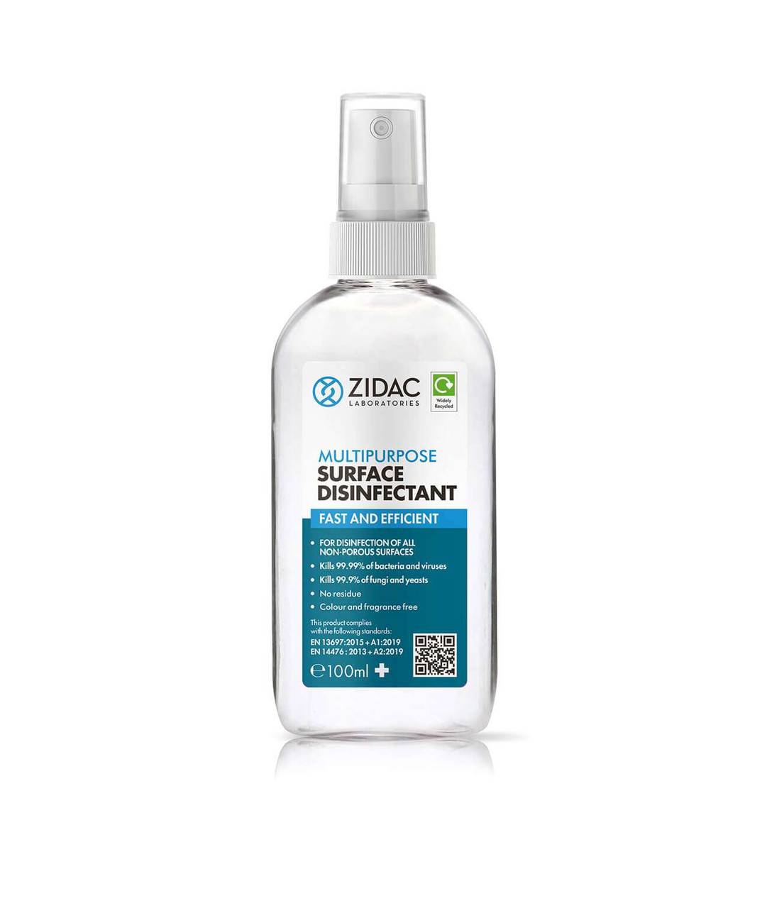 Zidac - Zidac Multipurpose Surface Disinfectant Spray - 100ml - 5060748720252 UKMEDI.CO.UK UK Medical Supplies